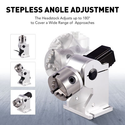 3 Jaw 80D Rotary Axis Cylinder Fixed For Fixed Cylindrical Material Fixture Tool