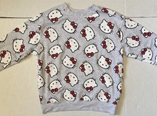 SANRIO HELLO KITTY - Women's Crew Neck Gray Sweatshirt - Size Medium