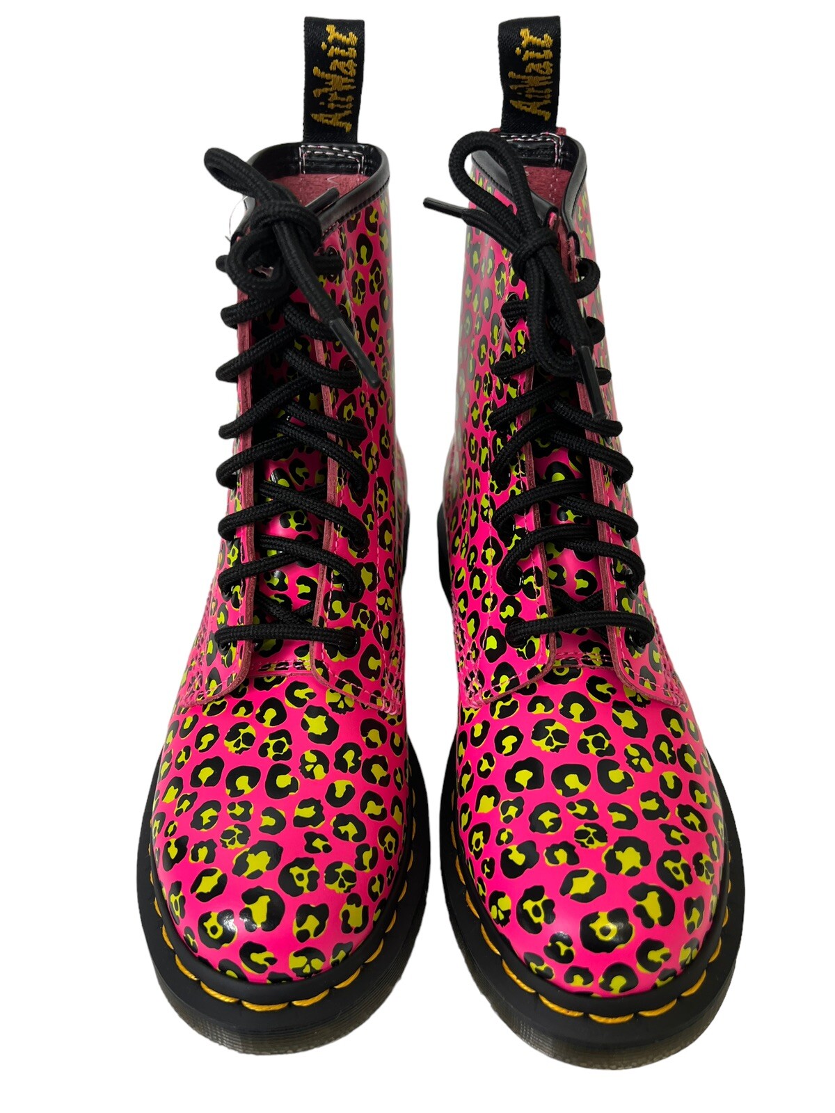 Dr Martens 6 Women's Boots 1460 Clash Pink Loud Leopard Smooth image 4