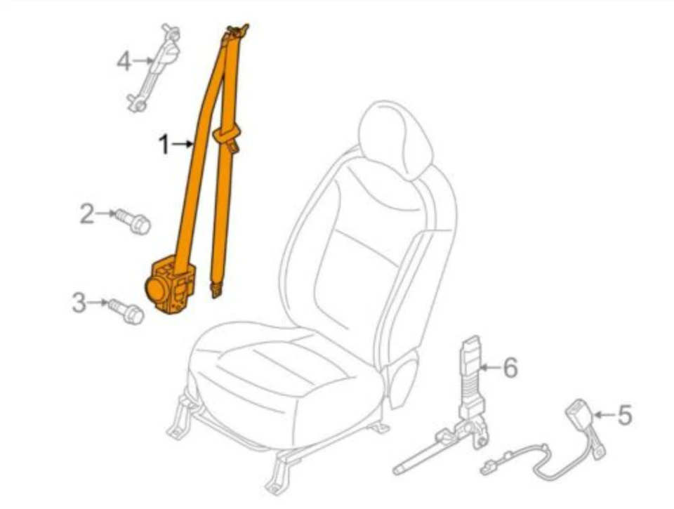 Cinturón de seguridad trasero/izquierdo OEM 89810-G3000TRY ups/ems para Hyundai Elantra GT 2018~2020 Foto 3 de 4