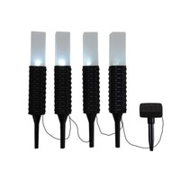 Solarlampe AußEnleuchte Gartenlampe Led Erdspieß Terrassenlampe Schwarz 4Er Set