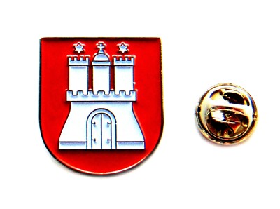 Hamburg Pin Stadt Wappen - Anstecker Stadtwappen 2cm