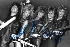Europe band autographs signed 20x30 cm picture
