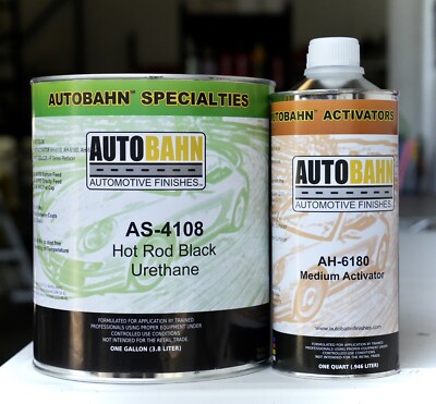 AutoBahn CPS Hot Rod Black Urethane Paint GALLON 4:1:1 Hardener Kit!