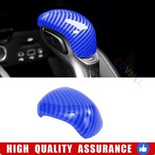 Cabezal de perilla de cambio de marchas de consola central para Chevrolet Trax 23-25 azul fibra de carbono