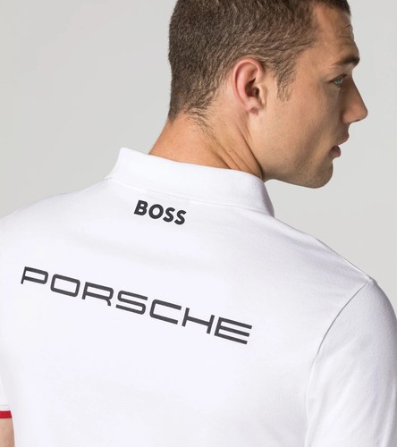 AUTHENTIC PORSCHE MOTORSPORT MEN'S TEAM WHITE POLO NEW - Picture 5 of 5