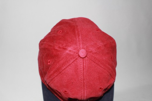 Vintage Adidas Firebird Cap Hat One Size 1990s 90s Burgundy Blue - Picture 7 of 19