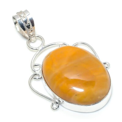 Mookait Edelstein Handarbeit 925 Sterlingsilber Unikat Schmuck Anhänger 2,05'' D506
