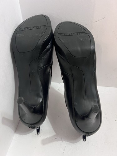 Nine West Womans Platform Heels Size 9.5 Stilettos Shoes Black Worn Once Inside - Picture 7 of 9