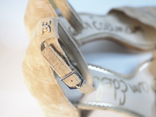 Sam Edelman Tan Camel Suede Odila Block Heels, Size 7 (US) 37 (EUR) - Picture 9 of 14
