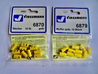 Viessmann 6870 U. 6879 Stecker-Muffen-Set FüR Modellbahn Gelb Neu Ovp