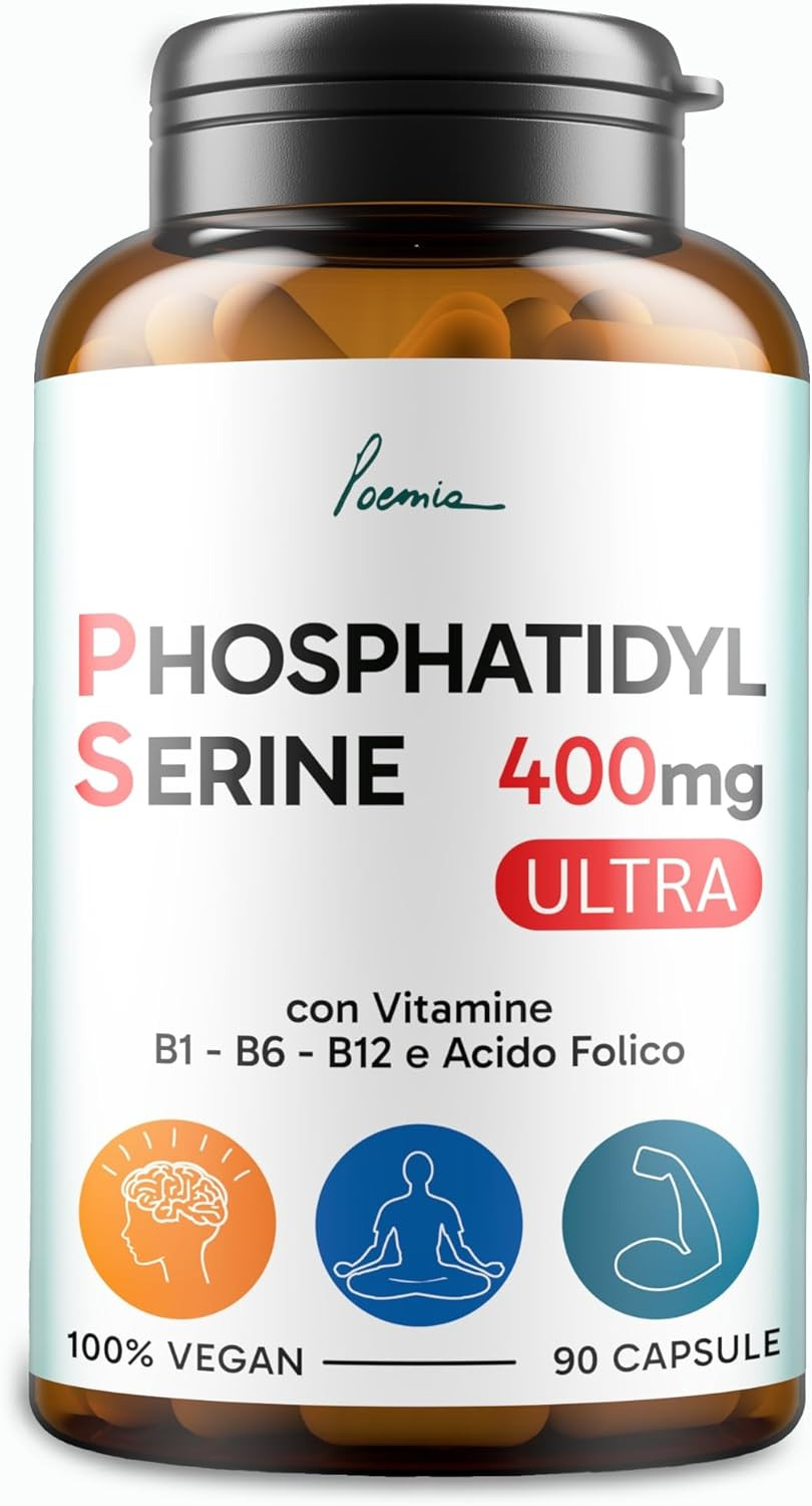 Fosfatidilserina Pura 400mg PS Cortisolo 90 Capsule Memoria Offerta