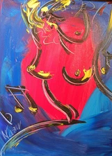 NUDE   CONTEMPORARY  - ORIGINAL OIL Painting  Stretched  CANVAS B75DFGVR