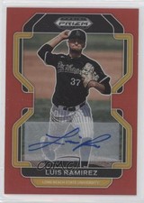 2022 Panini Prizm Draft Picks Red 17/50 Luis Ramirez #PDP199 Auto 1t3