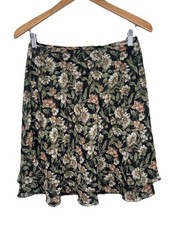 Vtg Compagnie Internationale Express Floral Cottagecore Chiffon Ruffle Skirt -10