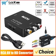 RCA AV To HDMI-compatible Converter AV/CVSB L/R Video Box HD 1080P 1920*1080