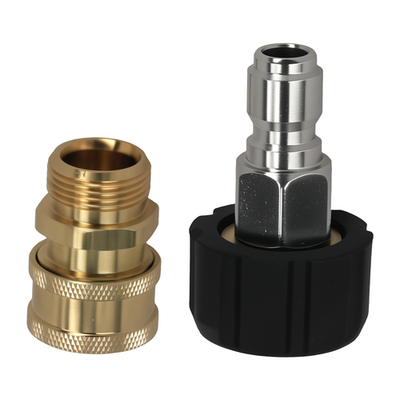 #ad #ad M22 15mm Thread to 3 8quot; Quick Connect Pressure Washer Adapter Brass 5000 PSI Set $16.50