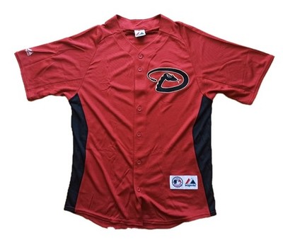 Majestic Arizona Diamondbacks MLB Jersey Trikot rot Vintage Embroidered M