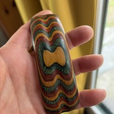 Multicolor Patterned Hair Barrette Featuring Made in France Wood Handcrafted L