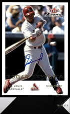 2001 Fleer Focus #108 Edgar Renteria Auto Signed IP St. Louis Cardinals