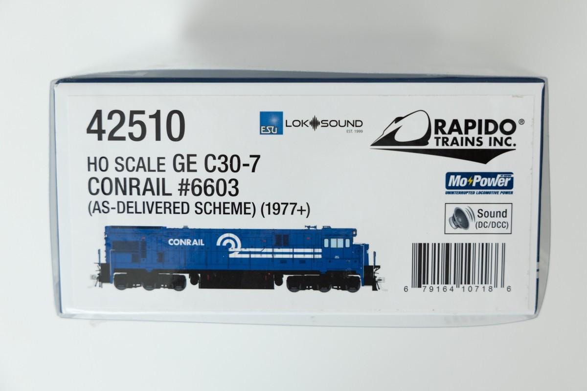 Rapido HO Scale Conrail GE C30-7 #6603 DC/DCC/Sound Model Trains