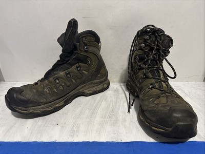 Salomon Quest 4D 3 GTX Boots Green Mens Size 9.5 WORN BOTTOM Missing One Lace