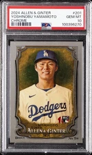 2024 ALLEN & GINTER CHROME #201 YOSHINOBU YAMAMOTO PSA 10