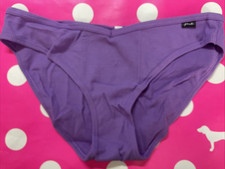 NEW 2021 Victoria's Secret PINK V Front Bikini Panties Ribbed Cotton L Logo Tab