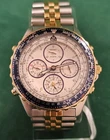 Vintage Seiko Quartz Flightmaster Chronograph Pilot Watch model 7T34-6A09