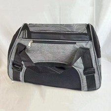 Large Gray Dog Cat Bed Pet House Portable Travel Hand Carry Airline Approved