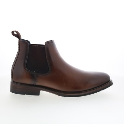 Johnston & Murphy 20-1302 Mens Brown Leather Slip On Chelsea Boots