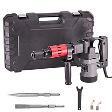 XtremepowerUS 1000W Demolition Electric Chipping Jack Hammer w/ Chisel Bit Set