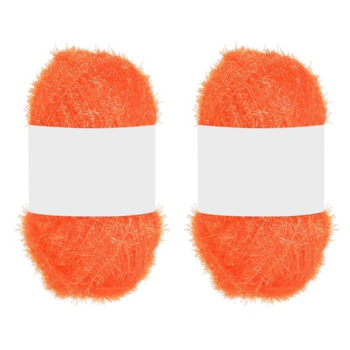 2 Knäuel Scrubbie Garn, Glitzergarn Polyester für Geschirrtücher, orange - Bild 1 von 6