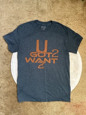 Gildan Softstyle U GOT2 WANT2 Graphic T-Shirt Blue Heather Motivational Tee S