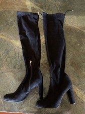 Sam Edelman Womens Boots 8.5 Sutton Suede Leather Over The Knee Tall High Heel*