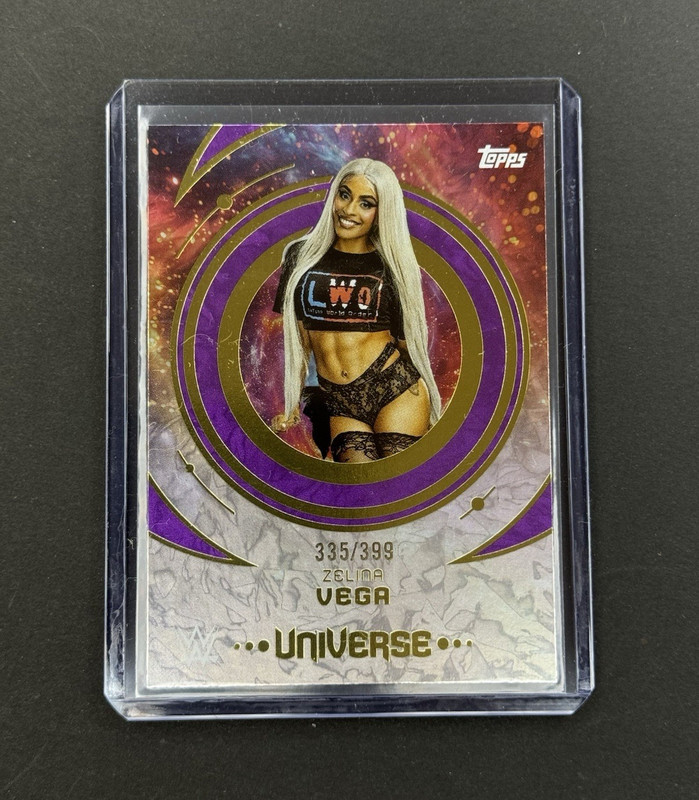 2025 Topps Universe WWE Zelina Vega Purple Glass #/399