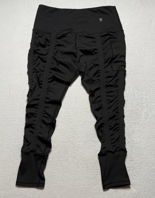 Skinnify Resistance Leggings Women s XXL 8-Band Activewear Pants Black Pockets