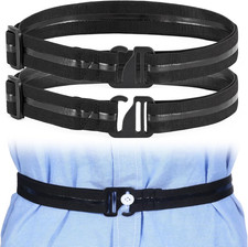 2Pcs Shirt Stay Belts Men Women Adjustable Elastic Tuck It Belt Non-Slip Holder