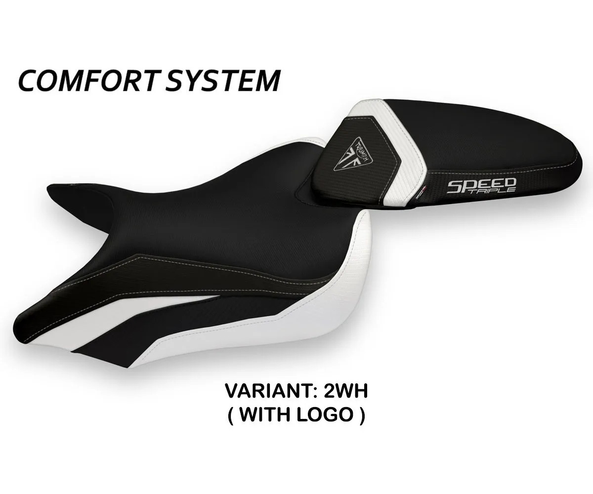 Seat saddle cover Maglie 1 Comfort White TPZ TRIUMPH SPEED TRIPLE 2016 2021 16H