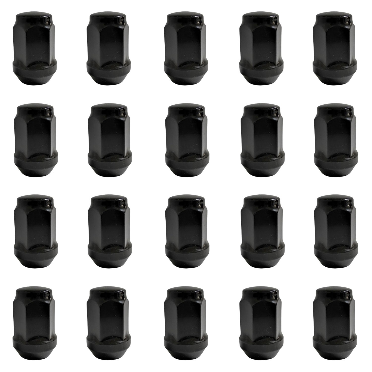 20 Wheel Nuts tapered 60° M12x1,5 35mm black for Genesis G70 G70 HTRAC Lug Nuts