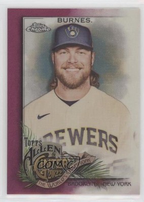 2022 Topps Allen & Ginter Chrome Magenta Refractor 92/199 Corbin Burnes #31 0zd3