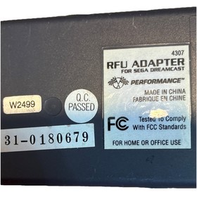 Performance RF Adapter Black for Sega Dreamcast Console W2499