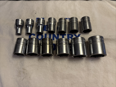 #ad #ad Snap on Tools 1 2quot; Drive 13pc 6pt SAE Shallow Socket Set 3 8quot; to 1 1 8quot; 313TWYA $154.00