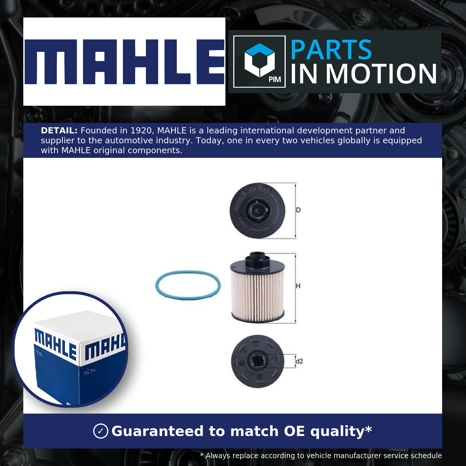 Fuel Filter fits PEUGEOT 3008 0U 1.6D 2.0D 2009 on Mahle 1643624980 1690642080 - Image 9