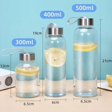 Portable Water Bottle Gym Outdoor Travel Square Clear Plastic Drinking Bottles