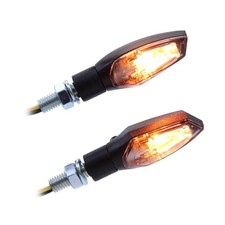Wave Halogen Blinker schwarz getönt kurz Motorrad Quad Roller Chopper Tourer