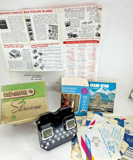 Vintage Sawyers View Master Stereoscope Original box Lot 16 travel Reels