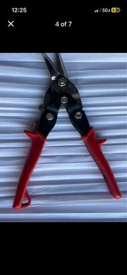 Wiss M1 Aviation Right Snips with Red Grip - Made in USA- Used.
