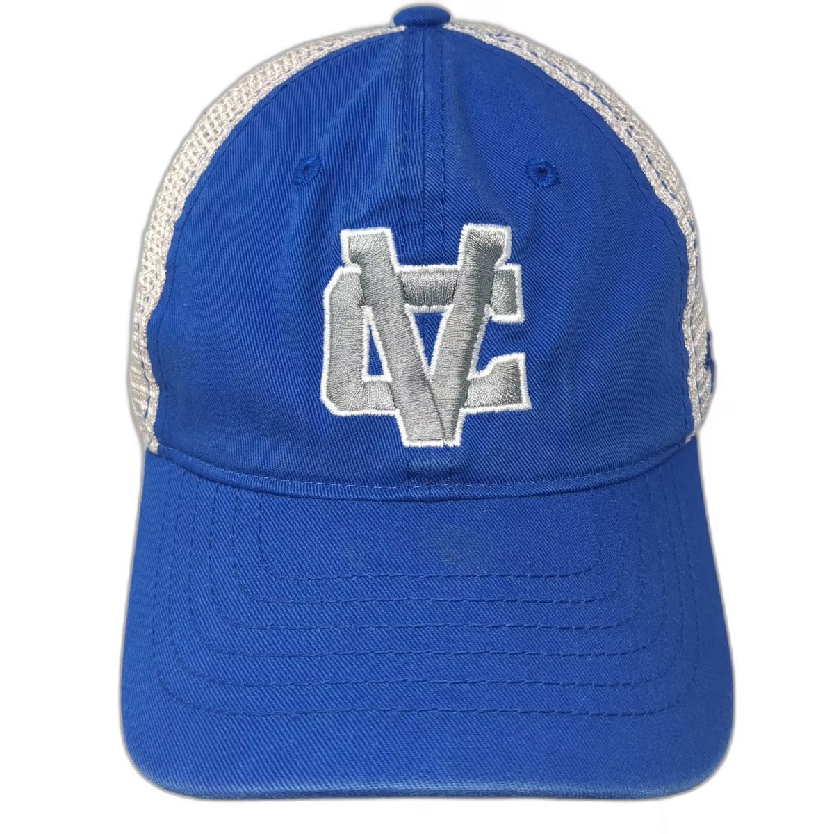 Zephyr Trucker Hat Blue White OS Adjustable Mesh Snapback