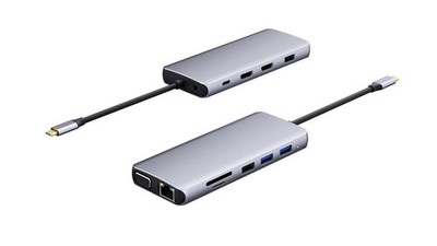 eSTUFF W125805000 580340111 USB-C 12-in-1 Mobile Hub USB 3.2 Gen 1 (3.1 1) T ~E~